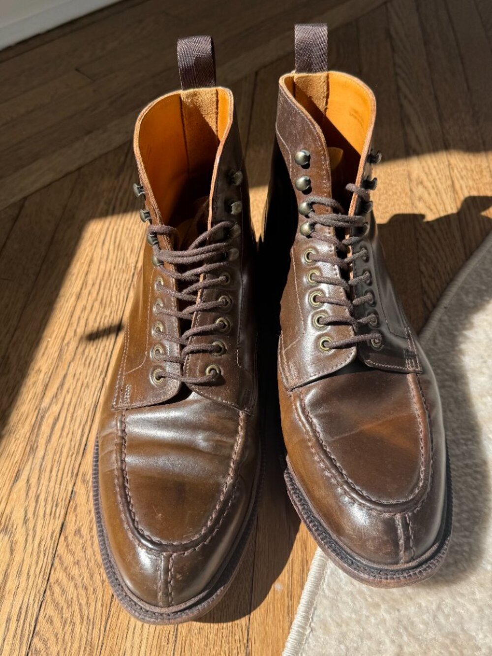 Meermin color Dark Cognac Horween Shell Cordovan Boots 7.5UK - 8.5US